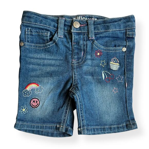 Wallflower Denim Embroidered Shorts - Picture 1 of 8